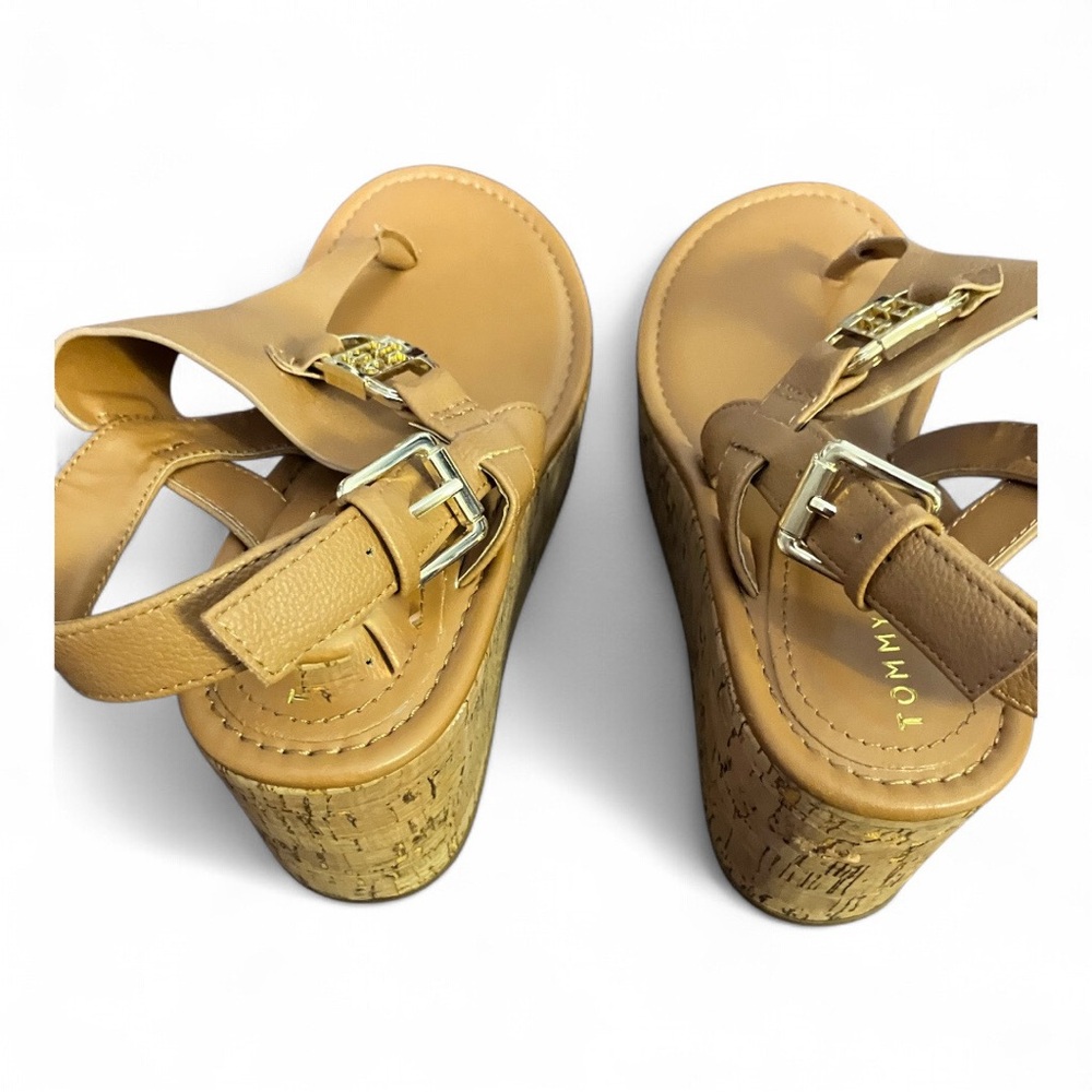 Tommy Hilfinger Tan Leather Sandals - Picture 3 of 6